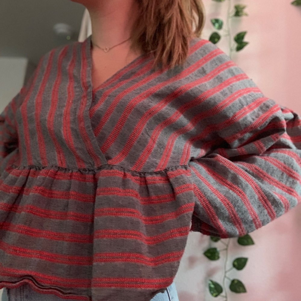 Madewell peplum blouse